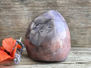 Happy woodland kami nature spirit raku sculpture | shamanism totem, Shinto kamidana shrine
