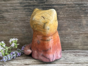 Sunrise kitsune fox kami nature guardian spirit | Shinto sculpture, shamanism totem
