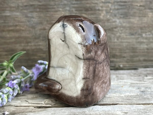 Happy otter kami raku guardian sculpture | shamanism, Shinto statue