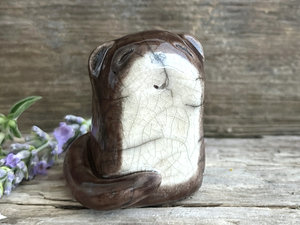 Happy otter kami raku guardian sculpture | shamanism, Shinto statue