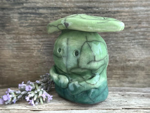 Gentle nature guardian sculpture | Shinto shamanism earth spirit kami statue
