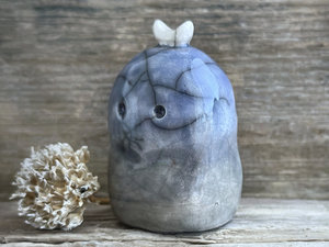 Winter morning moon nature spirit kodama guardian sculpture | Shinto, shamanism