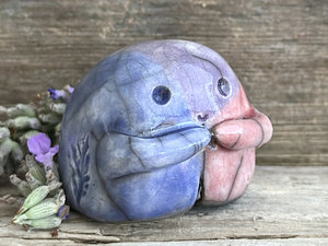Bisexual pride spirit sculpture | cute LGBTQ+ queer statue, guardian