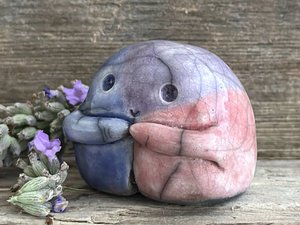 Bisexual pride spirit sculpture | cute LGBTQ+ queer statue, guardian