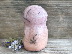 Gentle bird of wisdom nature spirit guardian sculpture | Shinto shrine, shamanism totem