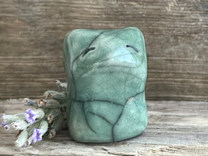 Pocket fox forest kitsune kami statue | Shinto Inari kamidana, shamanism sculpture
