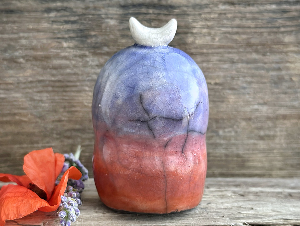 Sunrise moon nature spirit kodama guardian sculpture | Shinto, shamanism