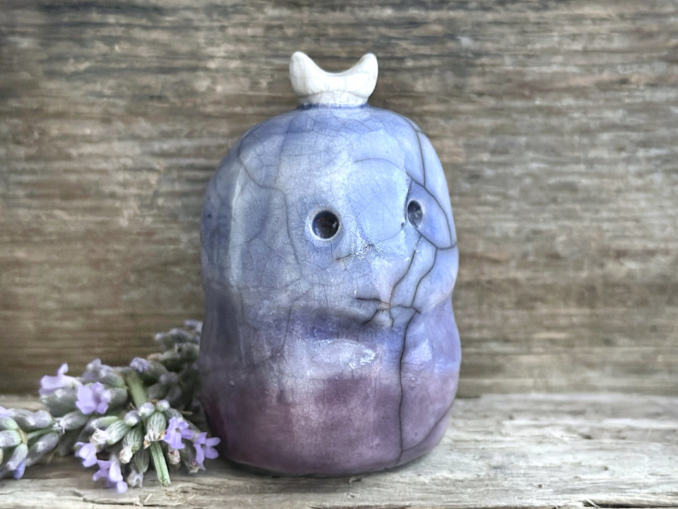Dusk moon nature spirit kodama guardian sculpture | Shinto kamidana, shamanism