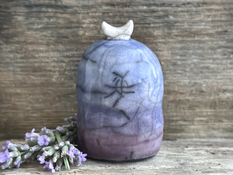 Dusk moon nature spirit kodama guardian sculpture | Shinto kamidana, shamanism