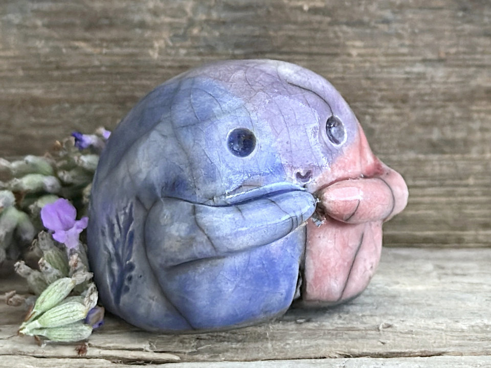 Bisexual pride spirit sculpture | cute LGBTQ+ queer statue, guardian