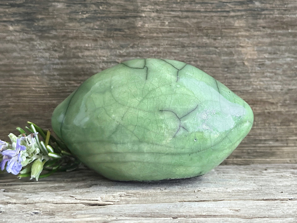 Happy lime nature spirit sculpture | Shinto statue, shamanism totem