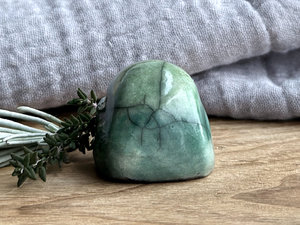 Tiny kodama tree & nature spirit kami sculpture | Shinto guardian, shamanism statue