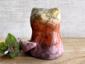 Sunrise kitsune fox kami nature spirit | Shinto sculpture, shamanism totem