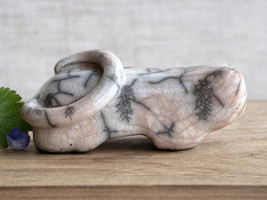 RESERVED: Ginger & white cat kami sculpture | nature spirit guardian, Shinto, shamanism