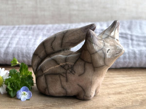 Gentle earth fox kitsune nature spirit | Shinto Inari shrine, shamanism totem