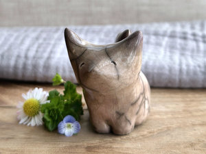 Gentle earth fox kitsune nature spirit | Shinto Inari shrine, shamanism totem