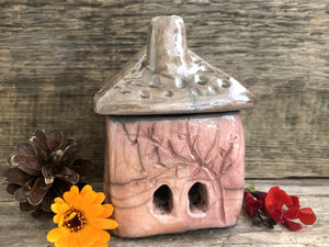 October cottage, ceramic spirit & fairie house | autumn and fall decor