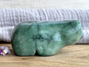 Earth bear guardian nature spirit raku statue | Shinto shamanism sculpture