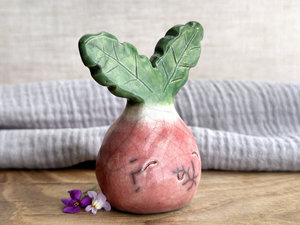 Happy radish spirit nature guardian statue | Shinto sculpture, shamanism totem