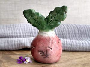 Happy radish spirit nature guardian statue | Shinto sculpture, shamanism totem