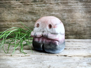 Genderfluid pride spirit sculpture | cute LGBTQ+ queer statue, guardian