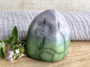 Early summer earth spirit elemental sculpture | Shinto shrine, shamanism folk art statue