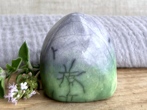 Early summer earth spirit elemental sculpture | Shinto shrine, shamanism folk art statue