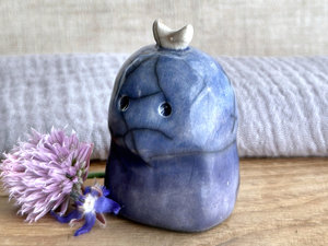 Nighttime moon nature spirit kodama guardian sculpture | Shinto, shamanism