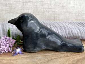 Magical raven kami nature spirit sculpture | Shinto shamanism crow totem