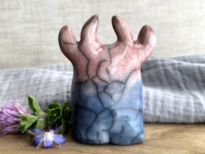 A friendly creature with antlers | Shinto sculpture, shamanism totem