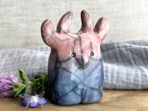A friendly creature with antlers | Shinto sculpture, shamanism totem
