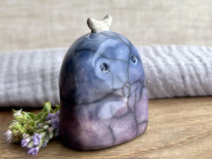 Nighttime moon nature spirit kodama guardian sculpture | Shinto, shamanism