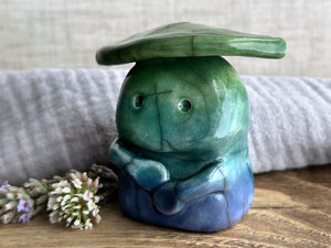 Earth balance nature guardian statue | Shinto shamanism leaf spirit kami sculpture