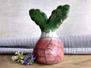 Happy radish spirit nature guardian statue | Shinto sculpture, shamanism totem