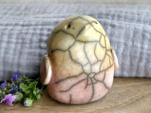 Gentle chonky bird nature spirit guardian sculpture | Shinto shrine, shamanism