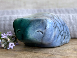 Earth bear guardian nature spirit raku statue | Shinto shamanism sculpture
