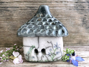 Garden cottage, ceramic spirit & fairie house for shrine, altar