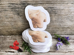 Kitsune fox kami guardian nature spirit sticker | recycled paper, plastic free