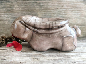 Winter rabbit nature spirit guardian sculpture | Shinto shamanism raku statue