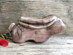 Winter rabbit nature spirit guardian sculpture | Shinto shamanism raku statue