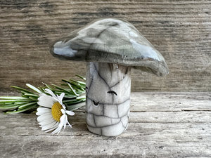 Mushroom kami nature spirit sculpture | autumn, fall, forestcore decoration