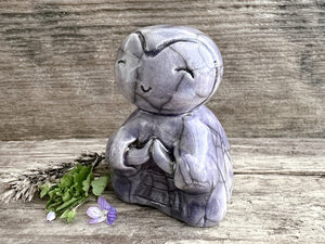 Kind and gentle Jizo calm sculpture | Shinto kamidana shrine statue