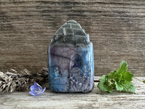 Tiny winter fairie cottage spirit house raku ceramic sculpture