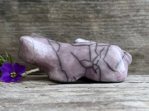Quiet resting kitsune fox kami nature spirit sculpture | Shinto Inari, shamanism statue