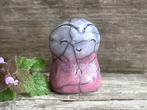 Gentle Jizo hugs guardian statue | Shinto kamidana shrine friend