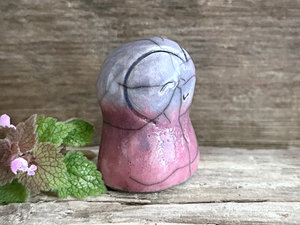 Gentle Jizo hugs guardian statue | Shinto kamidana shrine friend