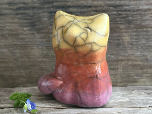 Sunrise kitsune fox kami nature guardian spirit | Shinto sculpture, shamanism totem