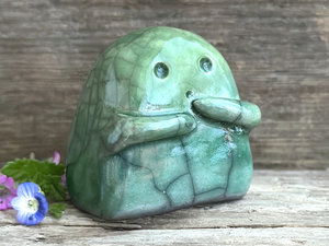Gentle kodama tree & nature spirit kami sculpture | Shinto guardian statue, shamanism