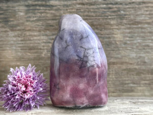 Sleepy evening gnome spirit raku guardian sculpture | Shinto shamanism statue