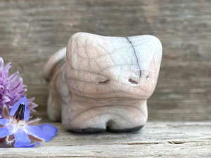 Ginger & white cat kami sculpture | nature spirit guardian, Shinto, shamanism